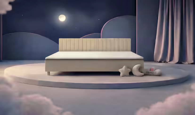 Οικογενειακό κρεβάτι FAMBED σε μπεζ, 270 × 200 cm, με κεφαλάρι